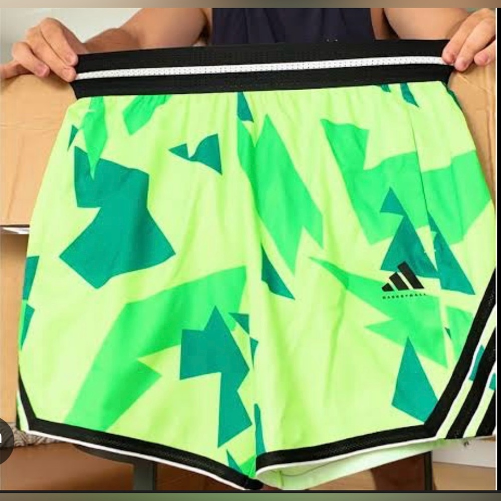 adidasPerformance CRAZY LITE Shorts Basketball green/spark/black 2XL 5”loose Fit